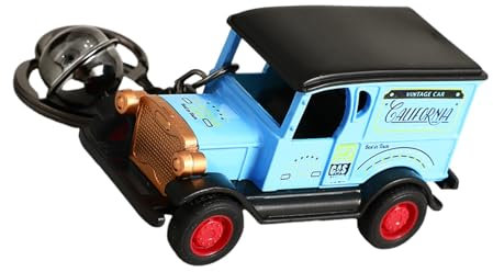 GMBYLBY Vintage-Auto-inspiriertes Schlüsselanhänger-Accessoire für Männer und Frauen, für Auto-Enthusiasten und modische Taschendekoration, blau, One size