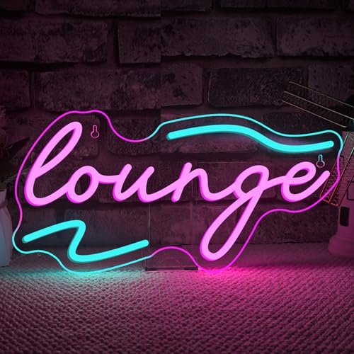 VYXIN Lounge Neon Schild,Lounge Led Schild,Led Schriftzug Geeignet Für Die Dekoration Von Orten Wie Ruhebereichen, Schönheitssalons,Spas,Poolbereichen,Bistros,Cafés