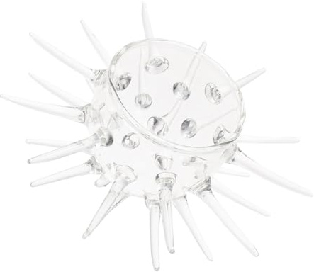 WATIIFUFU 1pezzi Bicchiere in Vetro Borosilicato Trasparente con Design Riccio di Mare Coppa Cocktail Originale e Resistente per Vino Birra e Bevande capacità e Stile Unico