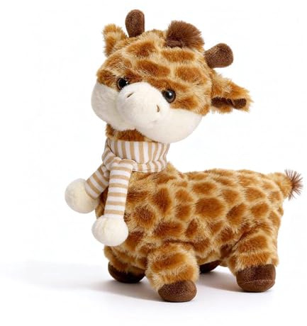 TNSLAND Giraffe Kuscheltier mit Schal Plüschtiere Süßes Kuscheltier aus Weichem Plüsch Spielzeug Stofftier Giraffen Kuscheltiere Plushies als Geschenk 30 cm