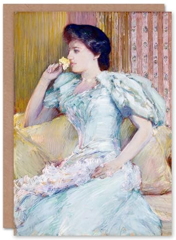 Artery8 Childe Hassam Art Card Actress Lillie Langtry Portrait Painting