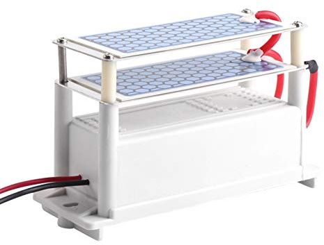 YWBL-WH Generador de Ozono 12V 10g/h, Esterilizador de Aire con Placa de Cerámica para Eliminación de Olores y Purificación en Coche