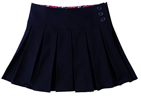 BIENZOE Mädchen Dehnbar Schuluniformen Gefalteter Rock Marine Größe 4