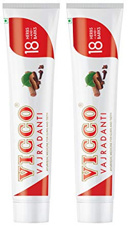 Vicco Vajradanti ToothPaste 100gm Ayurvedic For Gum and Teeth (Pack of 2)