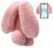 LCHDA Plüsch Hülle für iPhone 6 Plus/6S Plus Künstlicher Haar Flauschige Kaninchen Handyhülle Mädchen Süße Hasen Ohren Fell Niedlich Handytasche Stoßfest Schützend TPU Silikonhülle - Rosa