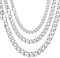Suplight personalisiert Damen Herren Klassische Kette 20/51cnm Cuban Link Chain Panzerkette Edelstahl 4mm breit Ersatzkette Unisex Jungen Mädchen Halskette Name Gravur Modeschmuck Geschenk