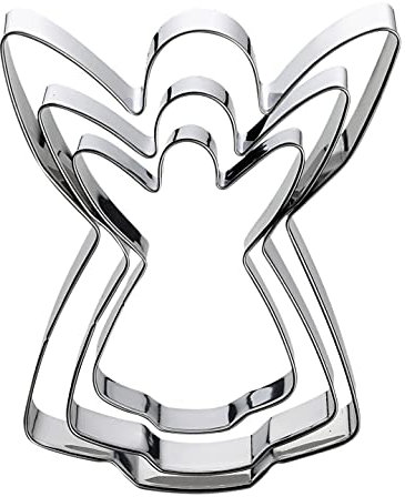 Ausstechformen-Set Engel – 3 Stück, verschiedene Größen, Edelstahl