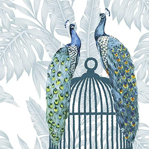 Tischdeko 20 Stück Serviette Pfau Peacock Tier