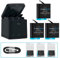 COOLSHOW Hero 8 Battery 1220mAh (3 Packs) and Triple HERO 8 Charger Compatible with GoPro HERO8 Black,HERO7 Black,HERO6 Black,HERO5 Black,Hero(2018)