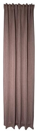 Homing Vorhang Kim Braun | Verdunkelungsvorhang inkl. Multifunktionsband | Thermovorhang Hitzeschutz | Akustikvorhang Schalldämmung | Vorhang Blickdicht | Blackout Curtain | 140x245 cm | 1 STK.