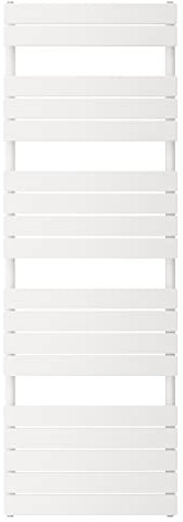 AQUABAD Badheizkörper Aurea | Größe: 60 x 180 cm | Heizleistung 980 Watt | Farbe: Weiß | Mittelanschluss 50mm | Design Paneelheizkörper, Handtuchwärmer