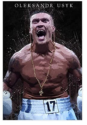 YINGXI Oleksandr Usyk Poster Boxwand 2 Leinwand Wandkunst Dekor Druck Bild Gemälde für Wohnzimmer Schlafzimmer Heimbüro Dekoration ungerahmt: 30 × 45 cm
