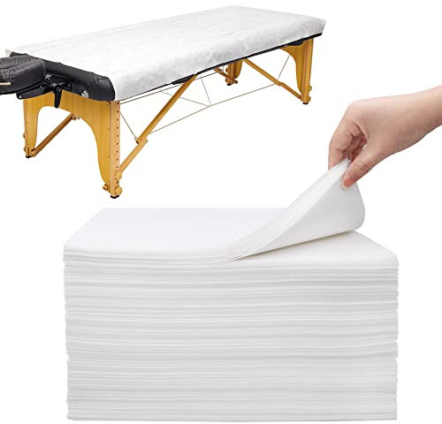 Xiaozhifu 100PCS Einweg Bettlaken, Einweg Massagetisch Bettlaken,Massagetisch Auflage Bettlaken Massagelaken für Schönheitssalon SPA Krankenhausbetten Tattoo Hotels 80x180cm
