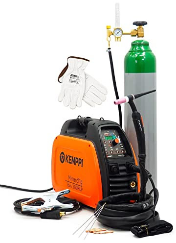 Kemppi MinarcTig EVO 200MLP Pulse DC WIG 200Amp - Máquina de soldadura (acero inoxidable, 449 x 210 x 358)