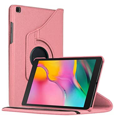 360 Rotate Case Samsung Galaxy Tab A 8.0 (2019) T290 T295 Leather Stand Cover (Baby Pink)