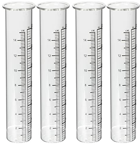 GANAZONO 4 Stück Reagenzglas Regenmesser Niederschlagsanzeige Ersatzrohre Für Regenmesser Regenwassermesser Ersatzglas Regenmesser Aus Kupfer Niederschlagsmessung Präzision Messinstrument