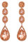 EVER FAITH Damen Ohrringe Kristall Hochzeit Mode Teardrop Lange Baumeln Kronleuchter Ohrhänger Champagnerfarbe