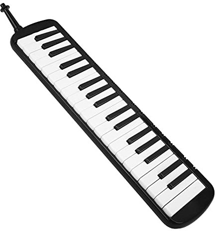SPYMINNPOO 37 Tasten Melodica, Melodica 37 Tasten Keyboard Blasmusikinstrument Melodicas für Anfänger Professionelles Training Folk World (Schwarz)