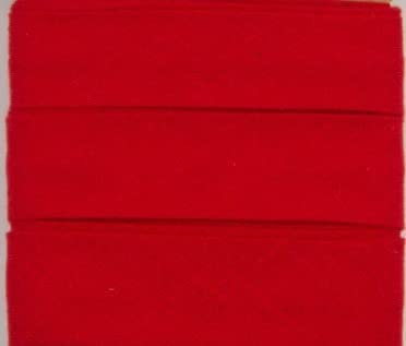 Baumwoll-Schrägbänder-Uni-ca. 20 mm Breite x 3 Meter Länge- in 28 Farben Einfassband gefalzt (Rot)