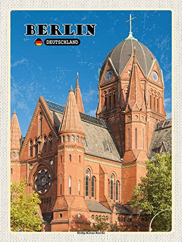 Ontrada Blechschild 30x40cm gewölbt Berlin Heilig-Kreuz-Kirche Deko Geschenk Schild