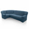 SOFASKINS super elastischer ecksofa überzug, waschbar, hochwertig, atmungsaktiv, bequem und langlebig, Sofa überzug, Einfach anzubringen, Maße (340-540 cm), Farbe Himmelblau