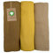 mimaDu - 3er Set Baby Spucktücher Bio-Baumwolle GOTS 60x30 cm - Musselintücher für Junge & Mädchen - Zur Babypflege ideal als Spuchtuch, Mullwindeln, Waschlappen, Mulltuch weich und saugfähig (Desert)