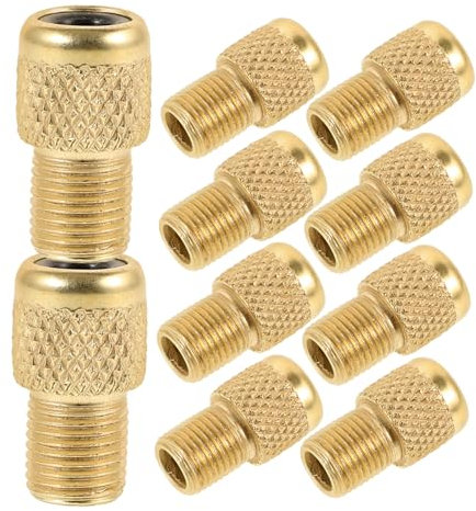 Yardwe 10st Reifenkappe Kleiner Adapter Französischer Adapter Legierungskappe Französische Pumpe Kernwerkzeug Pumpenadapter Zum Schrader-Adapter Konverter Fahrrad Aufblasvorrichtung
