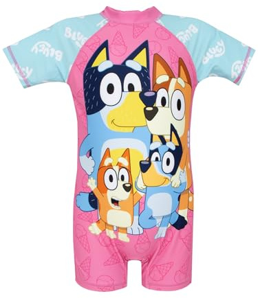 Bluey Badezung | Mädchen Schwimmanzug | Mädchen Einteiliger Bademode