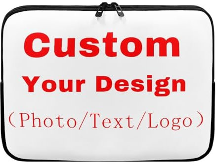UOIMAG Housse personnalisée pour ordinateur portable avec votre propre photo, texte, logo, compatible avec ordinateur portable de 12