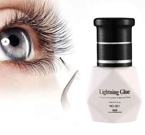 Wedhapy Eyelash Extension Glue, 5ml No Fume Quick Drying Adhesive, Transparent, Cyanoacrylate, Liquid, Bottle, Low Viscosity, Not Water Resistant, Eyelash, Adhesive, Eyelash Glue