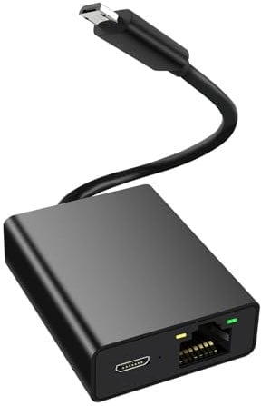Ethernet-Adapter für Fire TV Stick, Micro-USB auf RJ45 Ethernet-Netzwerkadapter, kompatibel mit Fire TV Stick 4K, Chromecast Google Home Mini und Anderen Streaming-TV-Sticks