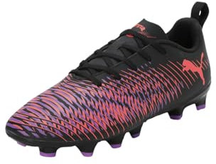 PUMA Future 8 Play FG/AG JR, Zapatillas de fútbol, Black White-Glowing Red, 34.5 EU