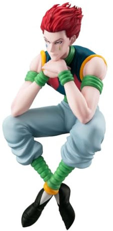 Jilijia Hisoka Anime Figur 15CM Nudel Stopper Figur Statue PVC sitzende Position Statische Modell Schreibtisch Ornament Geschenk