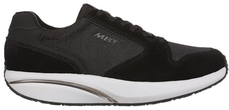 MBT-1997 Classic II Zapatillas Casual para Hombre Estilo Moderno. Deportivas Anatómicas y Cómodas. Calzado Fisiológico Confort y Estabilidad con Suela Curva. Sneakers con Cordón. Color Negro