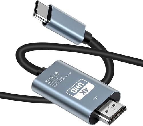 USB C to HDMI Cable 2m, 4K@30Hz, [4K, High-Speed] Thunderbolt 3 to HDMI 2.0 Cable Compatible With MacBook Pro/Air, Mac Mini, iPad Pro/Air/Mini