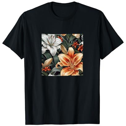 Motif fleur de lys asiatique T-Shirt
