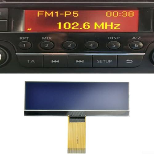 Schermo LCD di ricambio per radio, compatibile con Qashqai, Fro per JUKE, Micra, Navara, NV200