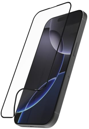 Hama Handy Schutzglas bruchsicher für iPhone 16 Pro (Displayschutz D3O, Vollschutz 9H, mit Montagehilfe, Displayschutzglas iPhone kratzfest, Anti-Fingerprint ultradünn, Schutzfolie stoßfest)