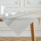 Kiatuniya Tischdecke Streifen Beige Mitteldecke Modern Winter Leinen Tischtuch Vintage Abwaschbar Tischdecken Landhausstil für Frühling Herbst Küche Tischdeko Party Dekor 85x85 cm