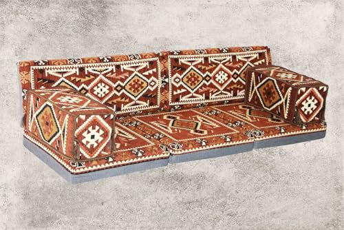Generisch Orientalische Sitzsofa, Sitzkissen, Boden Sofa, Osmanlisches Sitz, Orientalische Sitzkissen, Arabisches Sofa, Kelim, Sark Kösesi