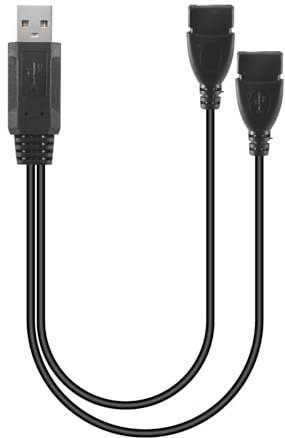 Joskeijky USB Câble Adaptateur De Cordon d'alimentation De 2,1 A Mâle À 2 USB Double
