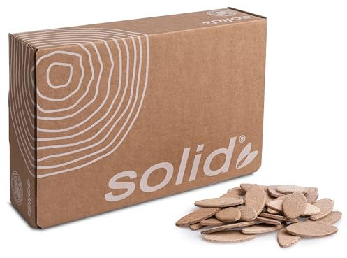 SOLID Flachdübel Holzdübel Größe 0 Kompatibel Mit Dübelfräse Lamellofräse 200 Stück Verbindungsplättchen Aus Buchen Dübel Wie Lamello Holz Buchenholz Verbindungen