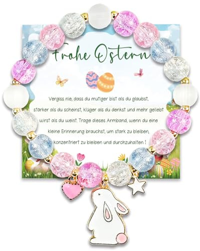 Ostergeschenke Mädchen, Ostergeschenke kinder Armband mit Osterkarten