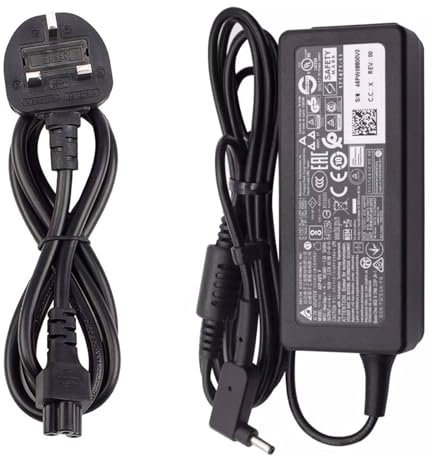 New 45W Adapter For Acer Aspire 3 A315-34-P9LX Laptop 19V 2.37A Charger with 3.0 mm x 1.1 mm Connector Pin Size- UK Power Cord