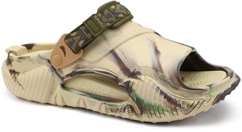 COFACE Mens Sandals with Arch Support Orthopedic Slides for Men Orthotic Clogs 2025 Recovery Sandal Man Plantar Fasciitis Summer Casual BeigeGreenCamo Size 9