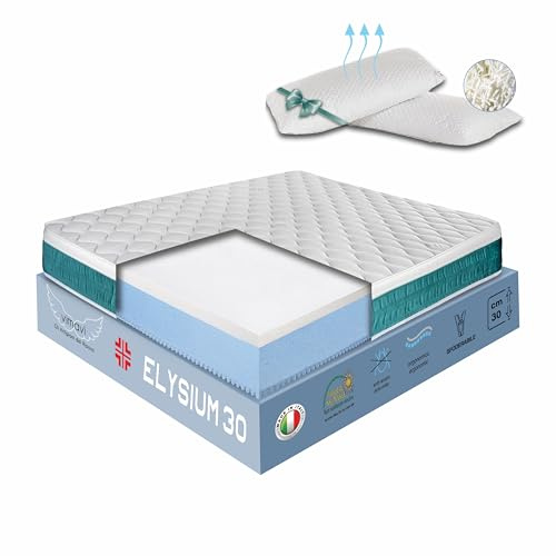 vimavì - Materasso Una Piazza e Mezza 120x190 Memory Foam Ortopedico Dispositivo Medico Detraibile | Antiacaro Anallergico | 7 Zone Differenziate | Altezza 30 cm | Made in Italy | Cuscino Omaggio