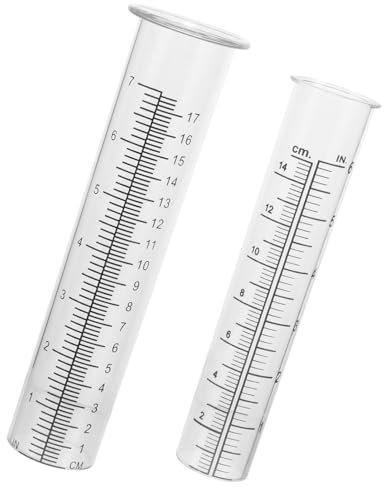 FONDOTIN 2stücke Transparente Regenmesser Praktisches Messwerkzeug Für Garten Und Rasen Genauen Niederschlagsmessung Für Präzise Bewässerungskontrolle