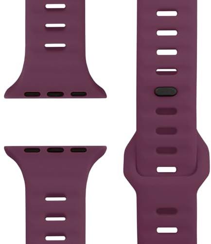 NALIA Motion Silikon Armband für Apple Watch 42/44/45/46/49mm, Bordeauxrot | 49mm/46/45/44/42 Serie 1-3