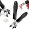Wanmu Coupe-ongles incliné, large ouverture anti-éclaboussures, coupe-ongles incliné pour ongles d'orteils épais, coupe-ongles ménagers et coupe-ongles incarnés pour homme et femme (noir)