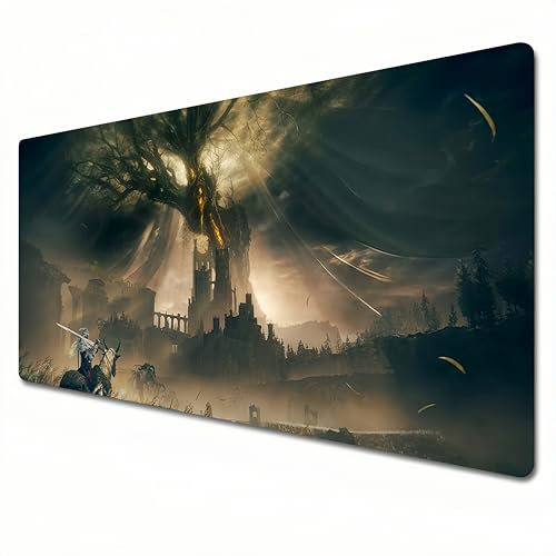 JOJTETTY Elden Ring Nightreign Mauspad, XL, Grau, großes Gaming-Mauspad, 800 x 300 cm, genähte Kanten und Schreibtischunterlage für Heimbüro, Größe XL